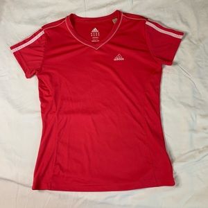 Adidas Pink & White Tee Small